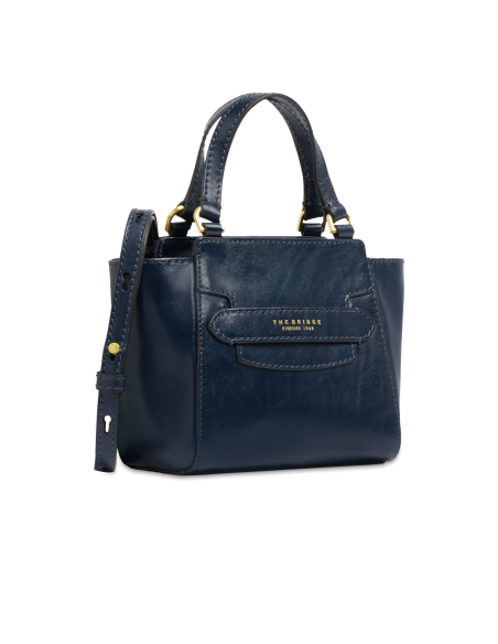 Borsa a mano in pelle con tracolla The Bridge Lucrezia – Notte/Oro - foto 2