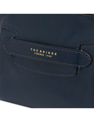 Borsa a mano in pelle con tracolla The Bridge Lucrezia – Notte/Oro - foto 5