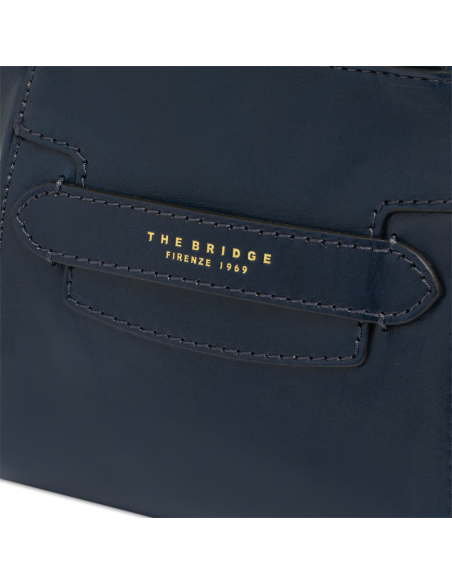 Borsa a mano in pelle con tracolla The Bridge Lucrezia – Notte/Oro - foto 5