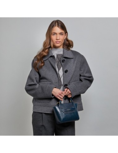 Borsa a mano in pelle con tracolla The Bridge Lucrezia – Notte/Oro - foto 6