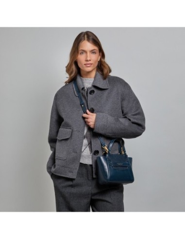 Borsa a mano in pelle con tracolla The Bridge Lucrezia – Notte/Oro - foto 7
