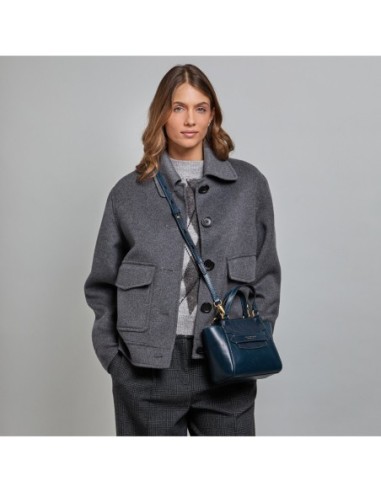 Borsa a mano in pelle con tracolla The Bridge Lucrezia – Notte/Oro - foto 8