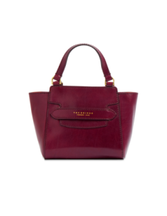 Borsa a mano in pelle con tracolla The Bridge Lucrezia – Barolo/Oro - foto 1