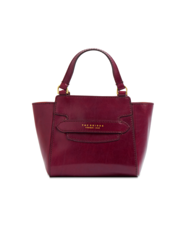 Borsa a mano in pelle con tracolla The Bridge Lucrezia – Barolo/Oro - foto 1