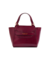 Borsa a mano in pelle con tracolla The Bridge Lucrezia – Barolo/Oro