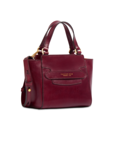 Borsa a mano in pelle con tracolla The Bridge Lucrezia – Barolo/Oro - foto 1 2