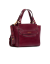 Borsa a mano in pelle con tracolla The Bridge Lucrezia – Barolo/Oro