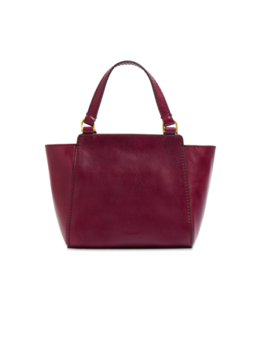 Borsa a mano in pelle con tracolla The Bridge Lucrezia – Barolo/Oro - foto 3
