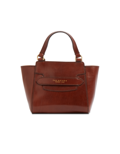 Borsa a mano in pelle con tracolla The Bridge Lucrezia – Marrone/Oro - foto 1