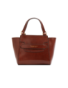 Borsa a mano in pelle con tracolla The Bridge Lucrezia – Marrone/Oro Borsa a mano in pelle con tracolla The Bridge Lucrezia – Marrone/Oro