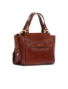 Borsa a mano in pelle con tracolla The Bridge Lucrezia – Marrone/Oro Borsa a mano in pelle con tracolla The Bridge Lucrezia – Marrone/Oro