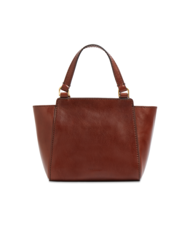 Borsa a mano in pelle con tracolla The Bridge Lucrezia – Marrone/Oro - foto 3