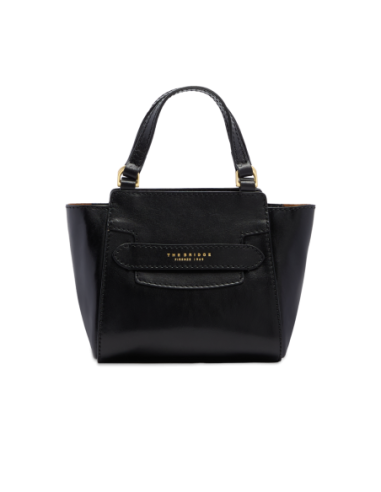 Borsa a mano in pelle con tracolla The Bridge Lucrezia – Nero/Oro - foto 1