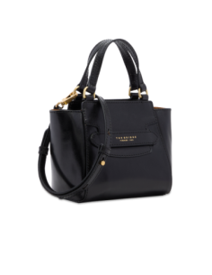 Borsa a mano in pelle con tracolla The Bridge Lucrezia – Nero/Oro - foto 1 2
