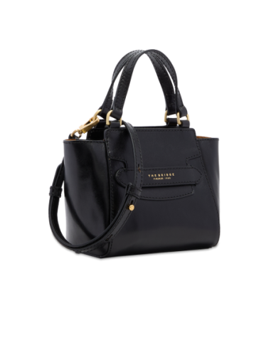 Borsa a mano in pelle con tracolla The Bridge Lucrezia – Nero/Oro - foto 2