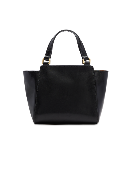 Borsa a mano in pelle con tracolla The Bridge Lucrezia – Nero/Oro - foto 3