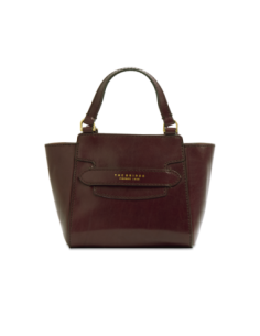 Borsa a mano in pelle con tracolla The Bridge Lucrezia – Moka/Oro - foto 1