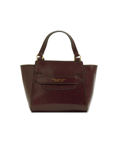 Borsa a mano in pelle con tracolla The Bridge Lucrezia – Moka/Oro - foto 1