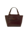 Borsa a mano in pelle con tracolla The Bridge Lucrezia – Moka/Oro