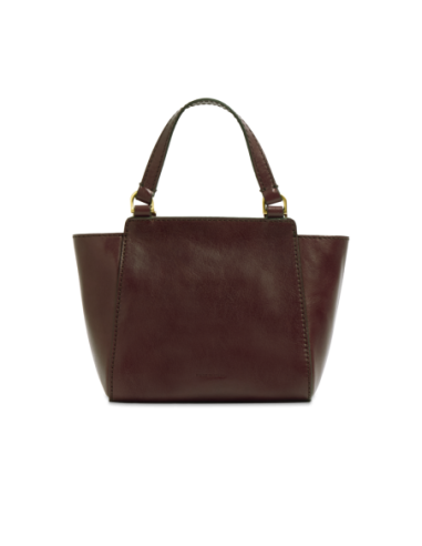 Borsa a mano in pelle con tracolla The Bridge Lucrezia – Moka/Oro - foto 3
