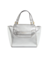 Borsa a mano in pelle laminata argento con tracolla The Bridge Lucrezia – Argento/Oro Borsa a mano in pelle laminata argento con tracolla The Bridge Lucrezia – Argento/Oro