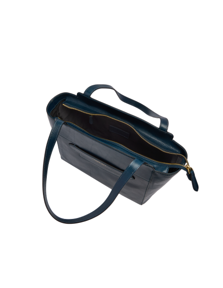 Borsa shopper in pelle The Bridge Lucrezia – Notte/Oro - foto 4