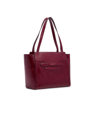 Borsa shopper in pelle The Bridge Lucrezia – Barolo/Oro - foto 2