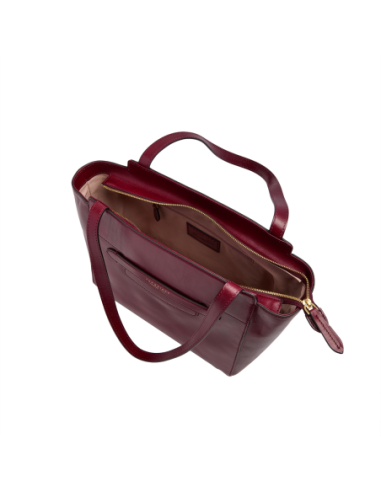 Borsa shopper in pelle The Bridge Lucrezia – Barolo/Oro - foto 4