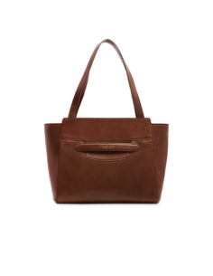 Borsa shopper in pelle The Bridge Lucrezia – Marrone/Oro - foto 1