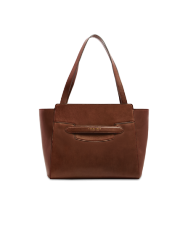 Borsa shopper in pelle The Bridge Lucrezia – Marrone/Oro - foto 1