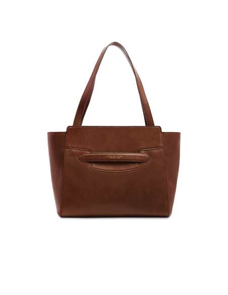 Borsa shopper in pelle The Bridge Lucrezia – Marrone/Oro - foto 1