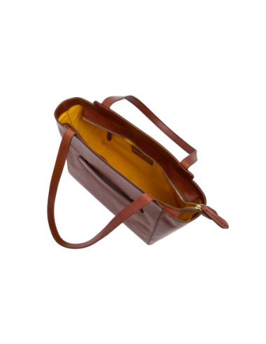 Borsa shopper in pelle The Bridge Lucrezia – Marrone/Oro - foto 4