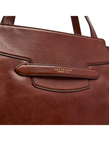 Borsa shopper in pelle The Bridge Lucrezia – Marrone/Oro - foto 5