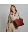 Borsa shopper in pelle The Bridge Lucrezia – Marrone/Oro