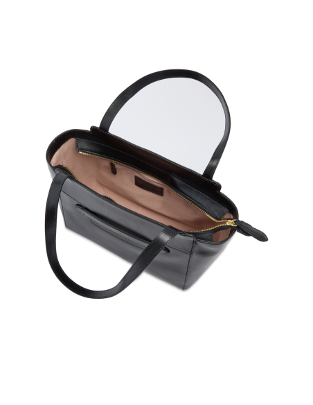 Borsa shopper in pelle The Bridge Lucrezia – Nero/Oro - foto 4