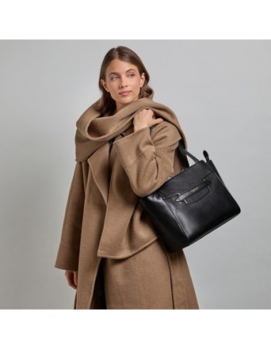 Borsa shopper in pelle The Bridge Lucrezia – Nero/Oro - foto 6