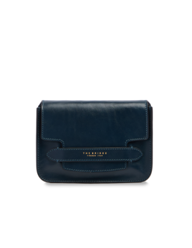 Borsa a tracolla in pelle The Bridge Lucrezia – Notte/Oro - foto 1