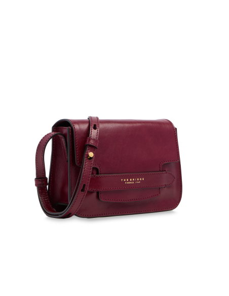 Borsa a tracolla in pelle The Bridge Lucrezia – Barolo/Oro - foto 2