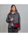 Borsa a tracolla in pelle The Bridge Lucrezia – Barolo/Oro