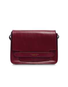 Borsa a tracolla media in pelle The Bridge Lucrezia – Barolo/Oro - foto 1