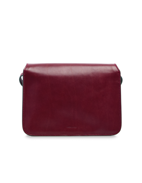 Borsa a tracolla media in pelle The Bridge Lucrezia – Barolo/Oro - foto 3