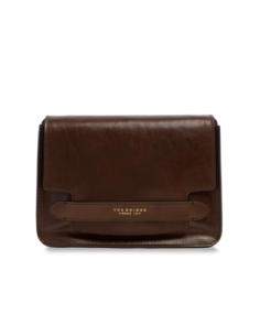 Borsa a tracolla media in pelle The Bridge Lucrezia – Moka/Oro - foto 1