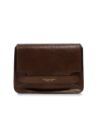 Borsa a tracolla media in pelle The Bridge Lucrezia – Moka/Oro