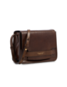 Borsa a tracolla media in pelle The Bridge Lucrezia – Moka/Oro