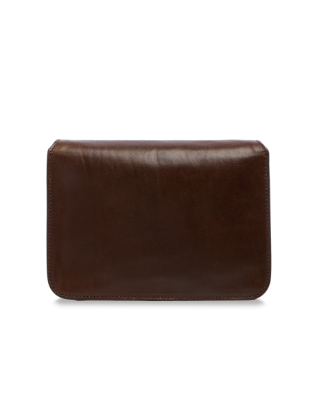 Borsa a tracolla media in pelle The Bridge Lucrezia – Moka/Oro - foto 3