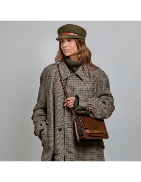 Borsa a tracolla media in pelle The Bridge Lucrezia – Moka/Oro - foto 6