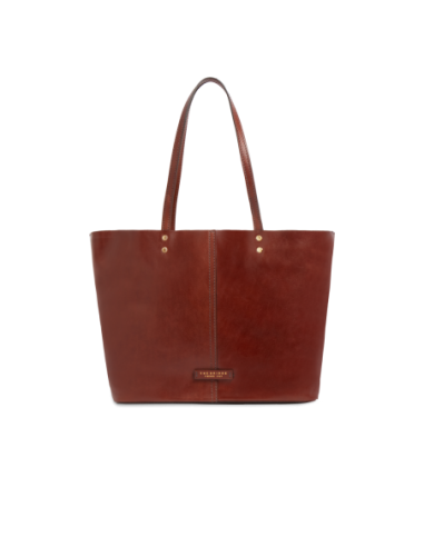 Borsa shopper in pelle con pochette interna The Bridge Lisa – Marrone/Oro - foto 1