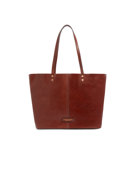 Borsa shopper in pelle con pochette interna The Bridge Lisa – Marrone/Oro - foto 1