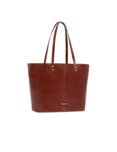 Borsa shopper in pelle con pochette interna The Bridge Lisa – Marrone/Oro - foto 2