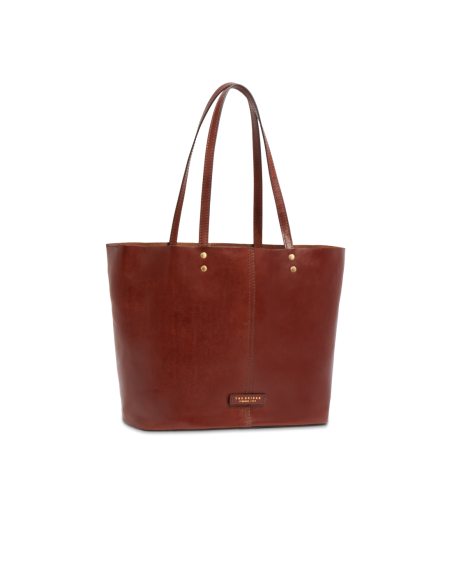 Borsa shopper in pelle con pochette interna The Bridge Lisa – Marrone/Oro - foto 2
